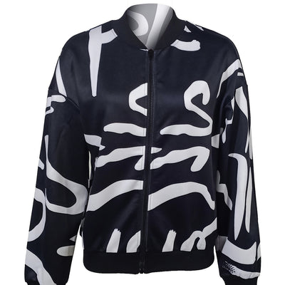 Ladies' Fashionable And Elegant Temperament, Versatile Drawing And Printing Fashion Jacket Jacket Jacket