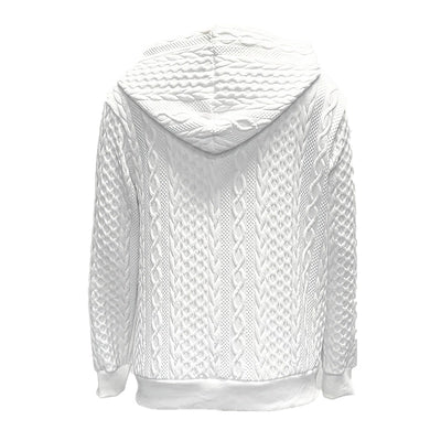 Women's Solid Color Long Sleeve Knit Zip-Up Hooded Sweatshirt - Casual Fall&Winter Fashion Outerwear