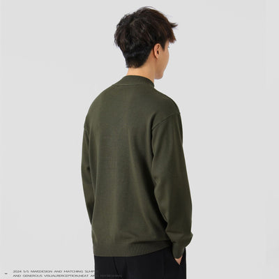 Solid Color Loose Inner Wear Leisure Warm Bottoming Long-sleeved Sweater